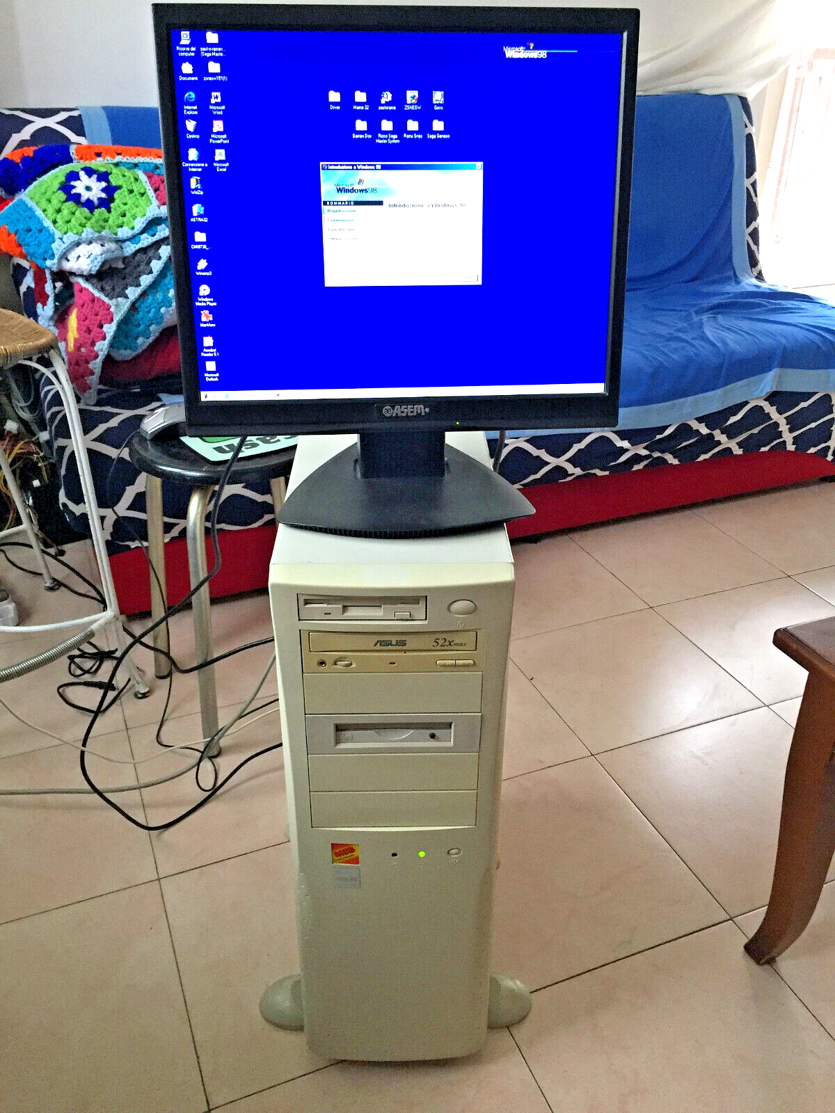 Windows 98 SE Big Tower Intel Pentium 4 2400 Mhz Retrogames 2x Seriale Parallela