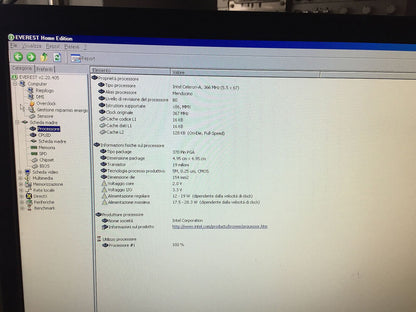 Windows 98SE Desktop Vintage Intel Celeron A 366 Mhz 2x Slot Isa Mobo Asus MEL C