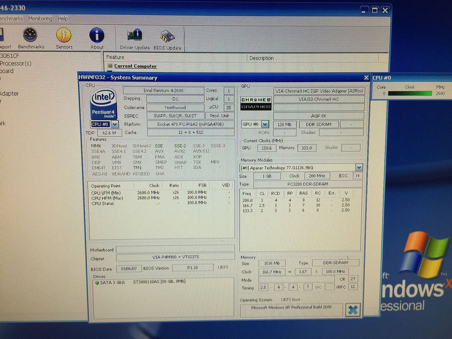 Acer Veriton VT 5600 G Intel Pentium 4 2600 Mhz 1.5 GB DDR 400 Retrogames