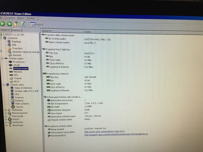Windows 98SE Desktop Vintage Intel Celeron A 366 Mhz 2x Slot Isa Mobo Asus MEL C