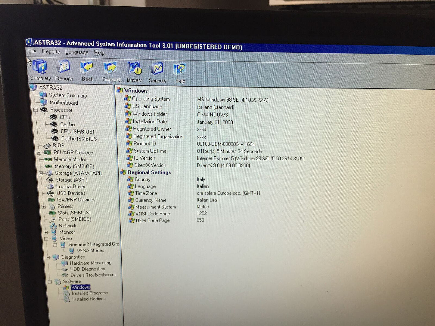 Retrocomputer Windows 98 SE Desktop Amd Athlon Xp 1800+ 1537 Mhz Retrogames Seriale Parallela