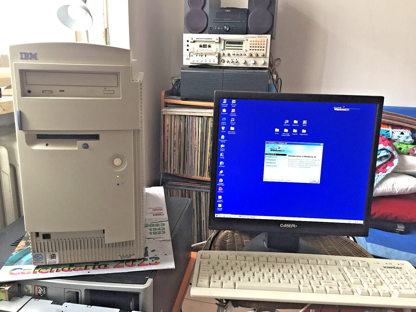 Retrogames Aptiva IBM B2G Intel Pentium 3 600 Mhz Slot 1 2x Seriale Parallela