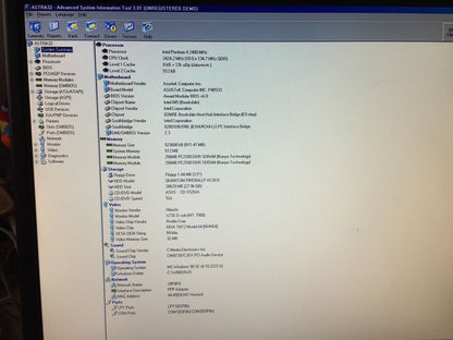 Windows 98 SE Big Tower Intel Pentium 4 2400 Mhz Retrogames 2x Seriale Parallela
