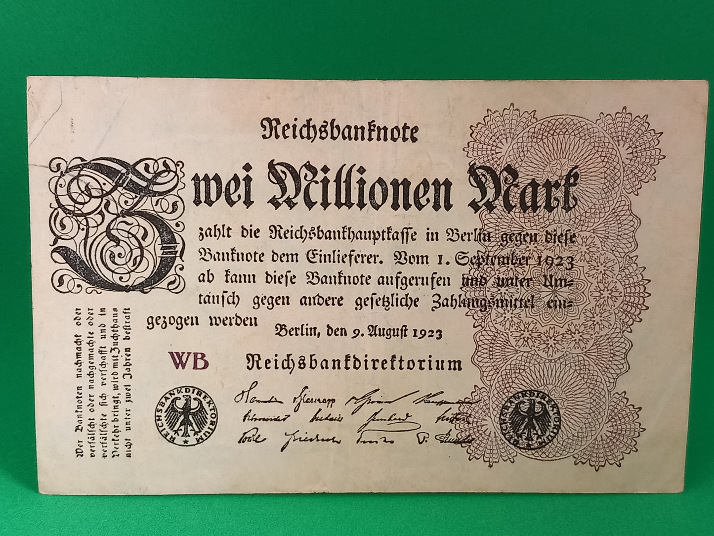 3.000.000 Marchi Germania Repubblica di Weimar