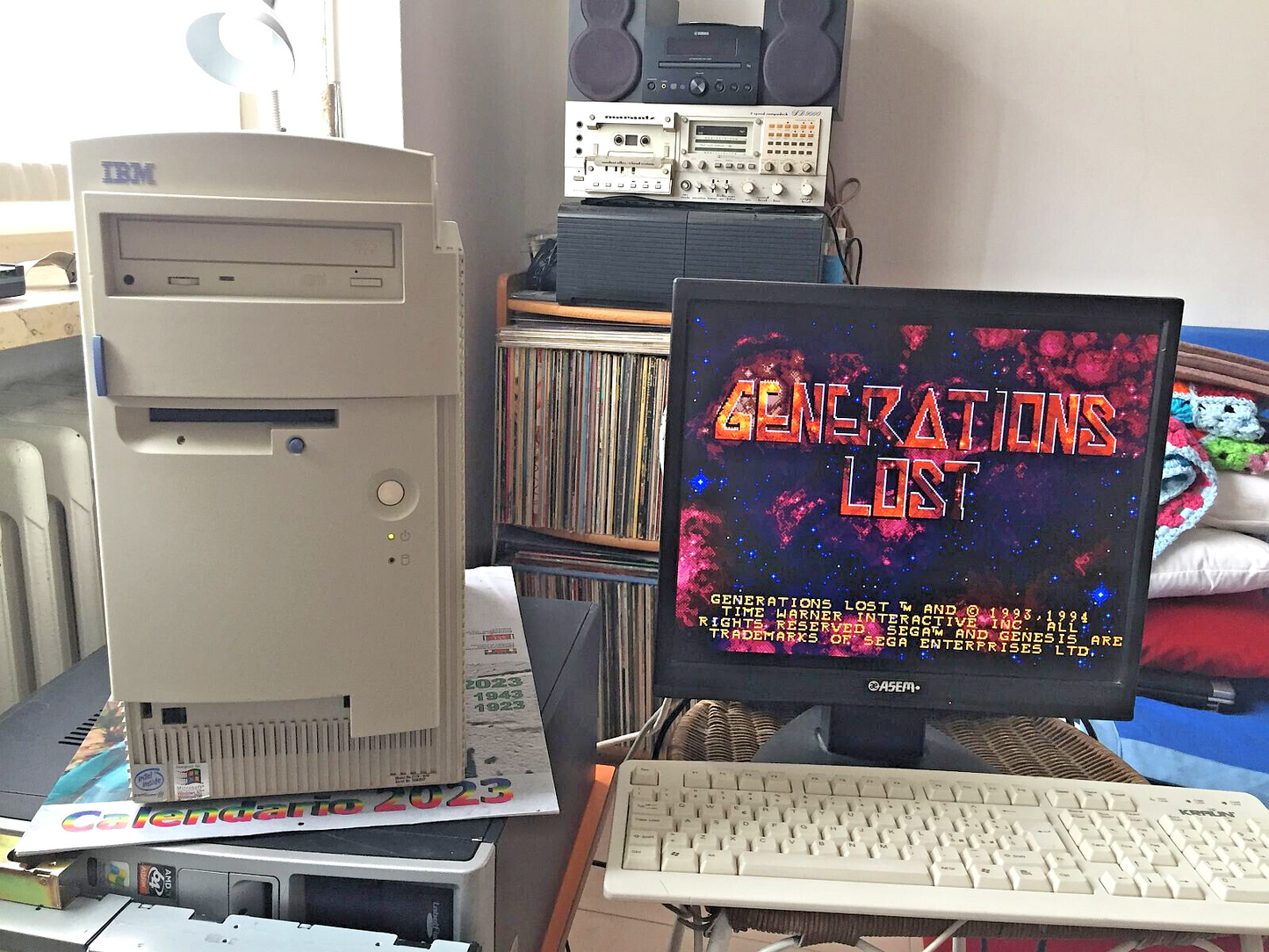 Windows 98SE Desktop Vintage Intel Celeron A 366 Mhz 2x Slot Isa Mobo Asus MEL C