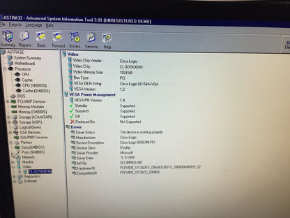 Windows 98 SE Vintage Desktop Intel Pentium 133Mhz 3x Isa Seriale Parallela Socket 7