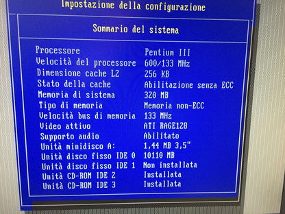Retrogames Aptiva IBM B2G Intel Pentium 3 600 Mhz Slot 1 2x Seriale Parallela