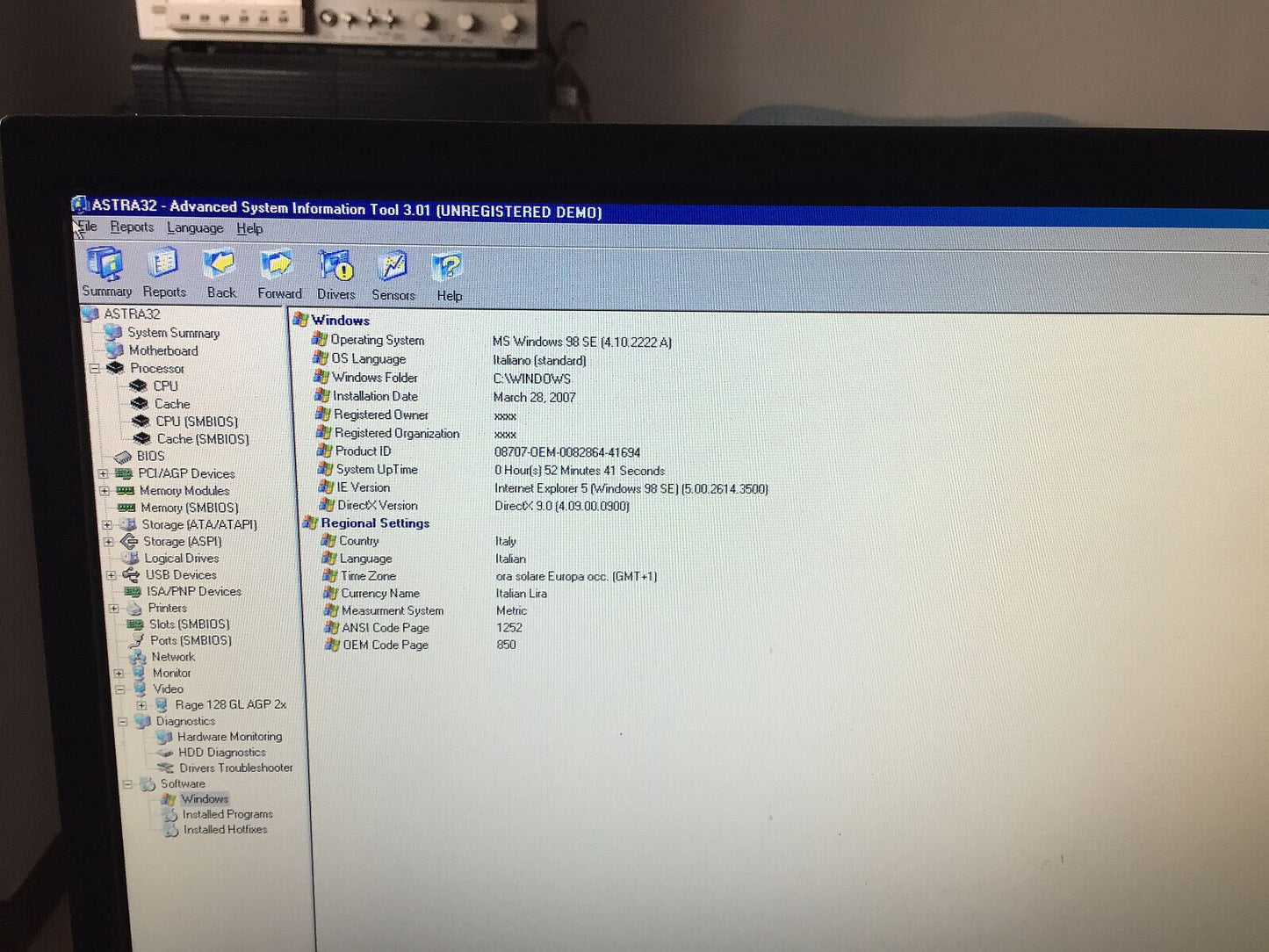 Windows 98 SE Desktop Dex Vintage Pentium 3 450 Mhz 2x Slot Isa Mobo Lucky Star