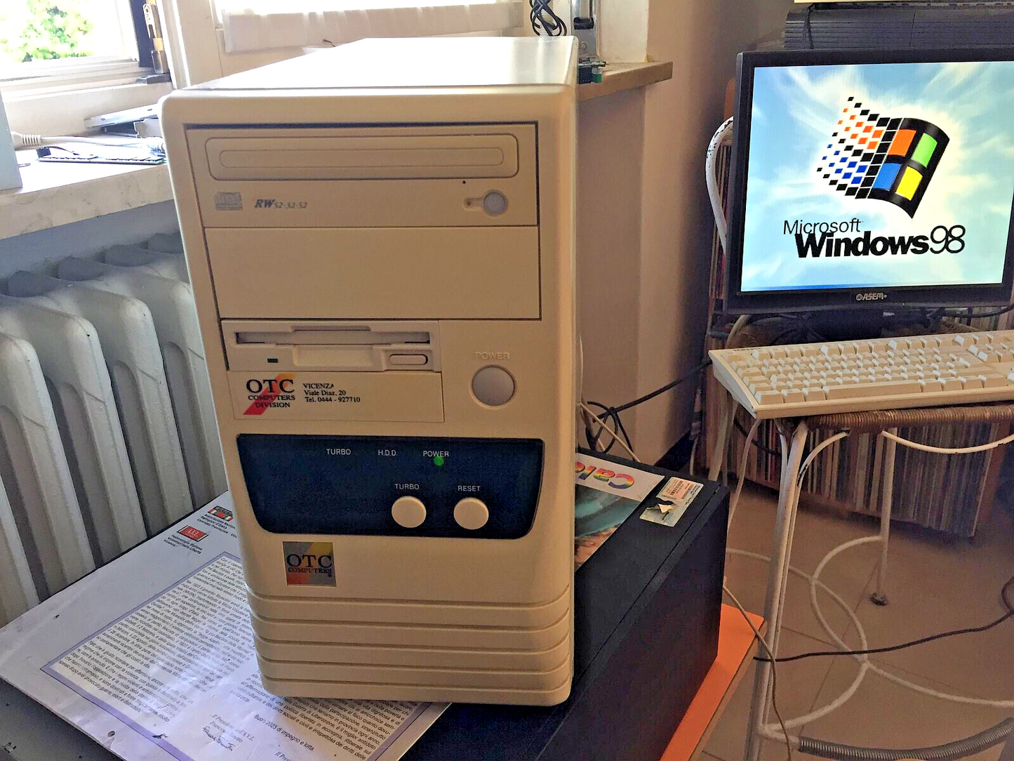 Windows 98 SE Vintage Desktop Intel Pentium 133Mhz 3x Isa Seriale Parallela Socket 7