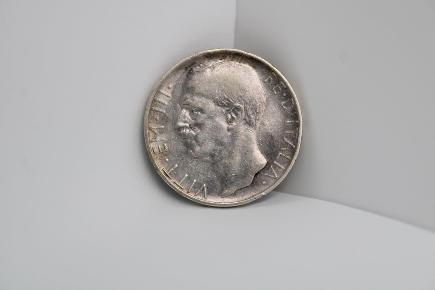 10 Lire 1927 Biga Argento Due Rosette