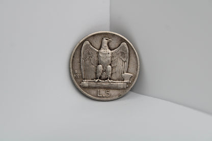 5 Lire 1927 Aquilotto Argento
