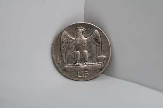 5 Lire 1929 Aquilotto Argento