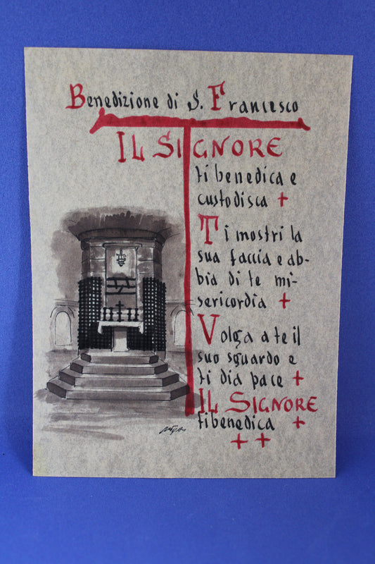 Stampa "Benedizione" di San Francesco Patrono d'Italia