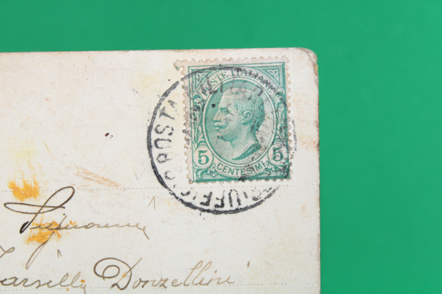 Francobollo 5 Centesimi 1906 Vittorio Emanuele III Cartolina Viaggiata