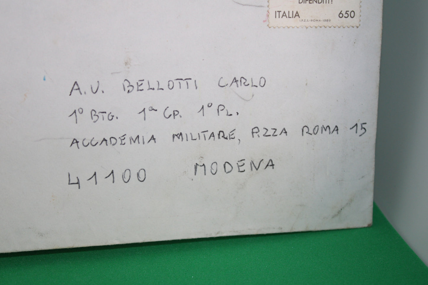 Francobollo Lotta Contro l'AIDS usato su busta 1989