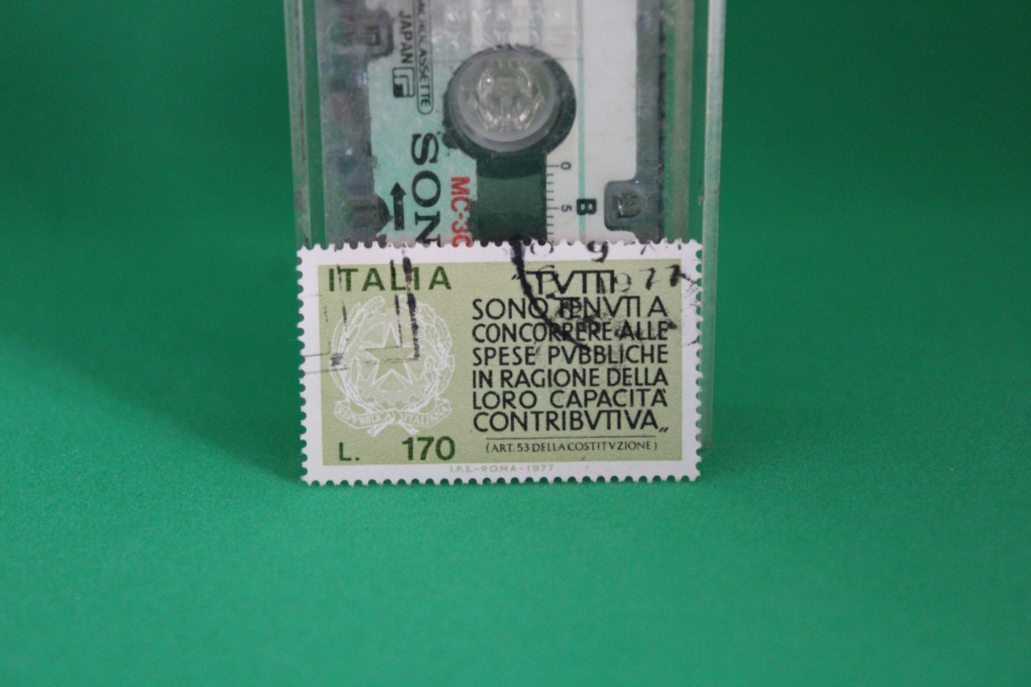 Coppia Francobollo Italia Propaganda Per La Fedeltà Contributiva 1977