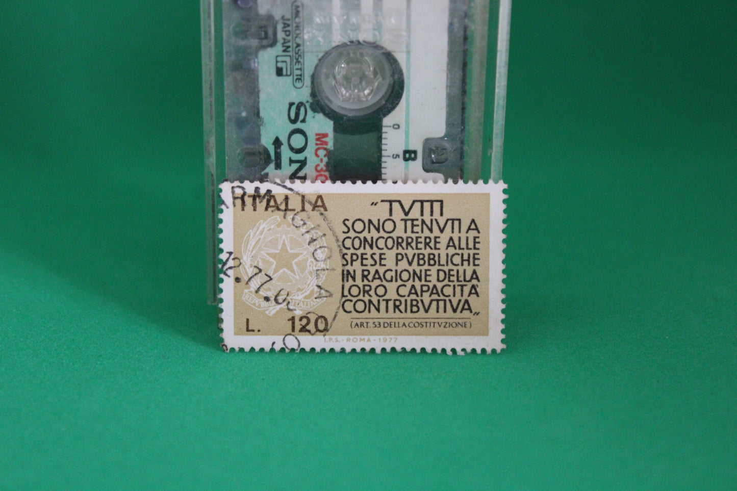 Coppia Francobollo Italia Propaganda Per La Fedeltà Contributiva 1977