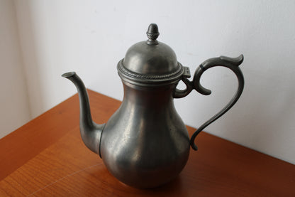 Set da tè in peltro del XX° secolo 95% 5 Pezzi FAIB Vintage Made In Italy