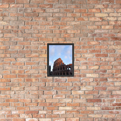 Colosseo illuminato da una giornata di sole, poster con cornice