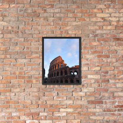 Colosseo illuminato da una giornata di sole, poster con cornice