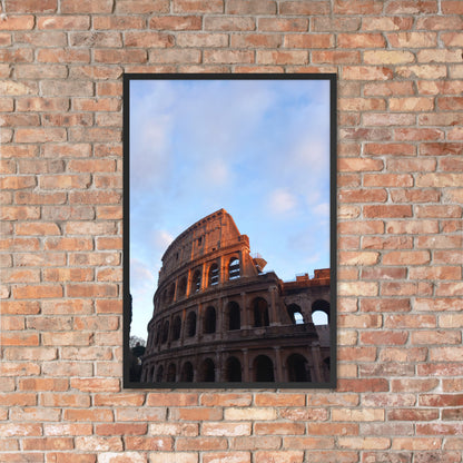 Colosseo illuminato da una giornata di sole, poster con cornice